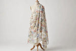 Watercolor Floral Voile — Draped view