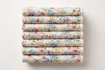 Watercolor Floral Voile — Folded stack view