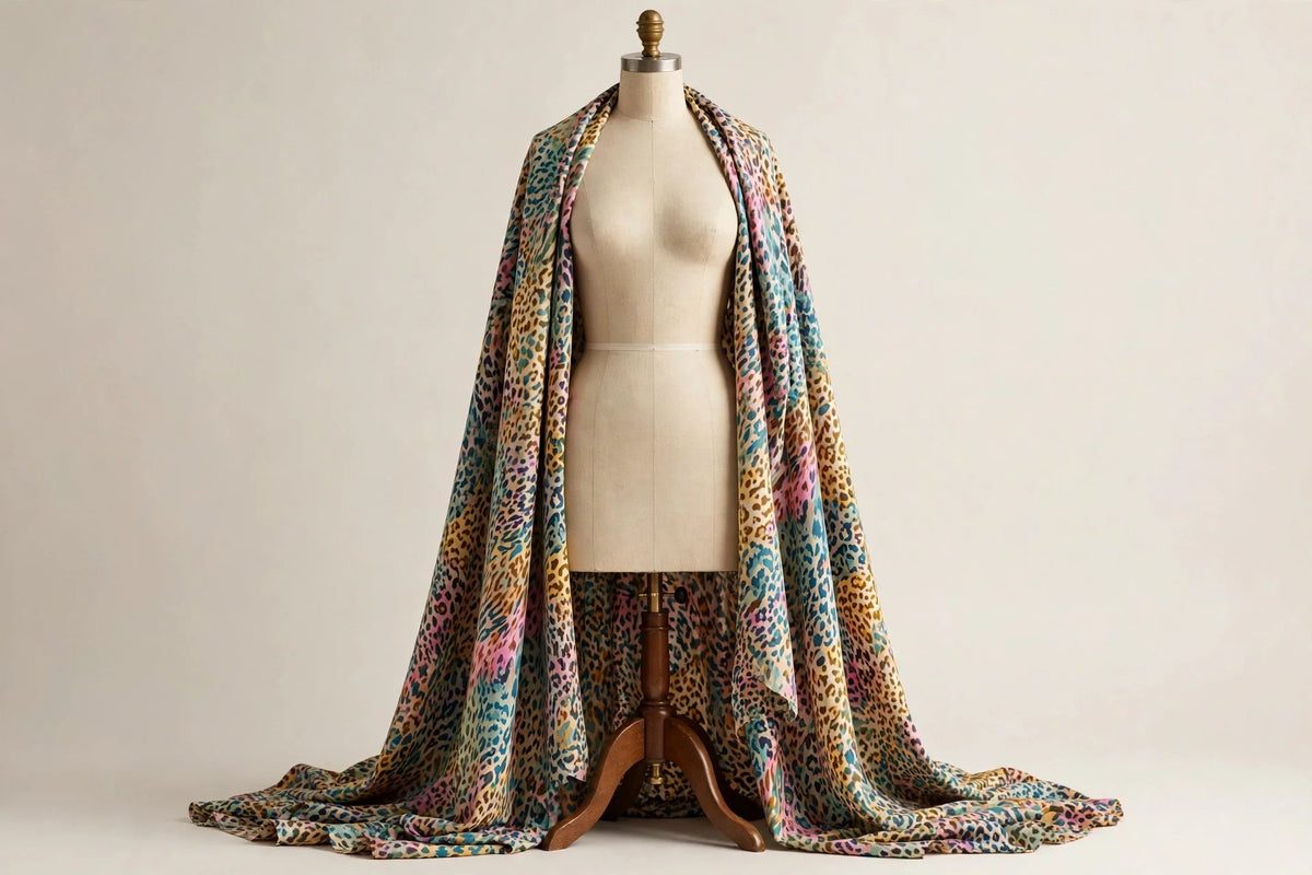 Wild Kingdom Animal Print Rayon — Draped view