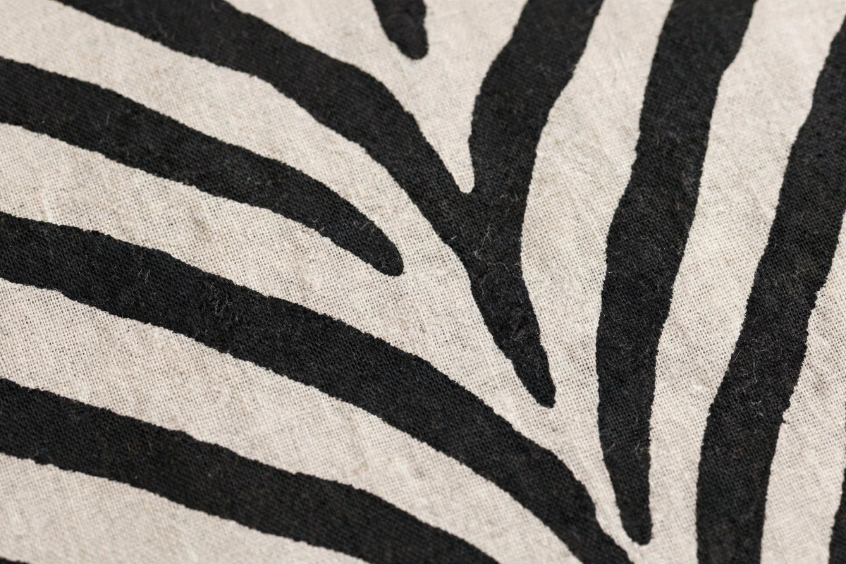 Wild Zebra Linen — Pattern detail view