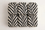 Wild Zebra Linen — Folded stack view