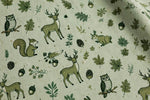 Woodland Animal Print Cotton — Pattern detail view