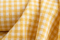 Yellow Gingham Cotton — Pattern detail view
