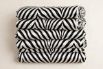 Zebra Luxe Satin — Folded stack view