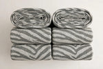 Zebra Mist Knit — Folded stack view