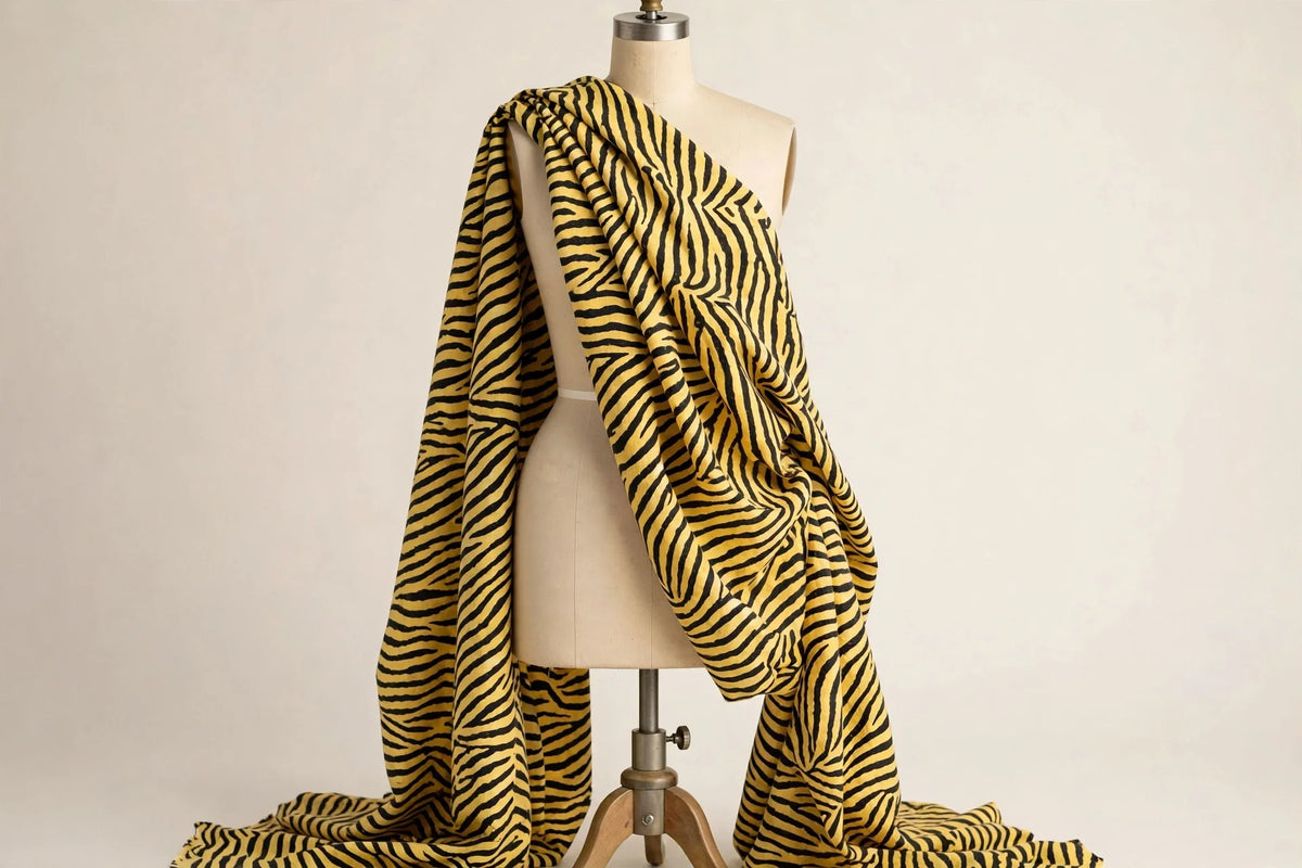 Zebra Pop Cotton — Draped view
