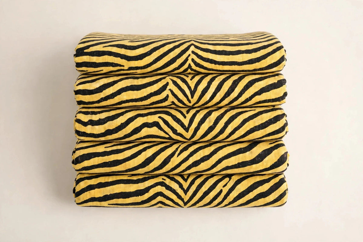 Zebra Pop Cotton — Folded stack view