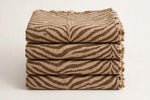 Zebra Safari Flannel — Folded stack view