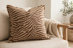 Zebra Safari Flannel — Lifestyle cushion view
