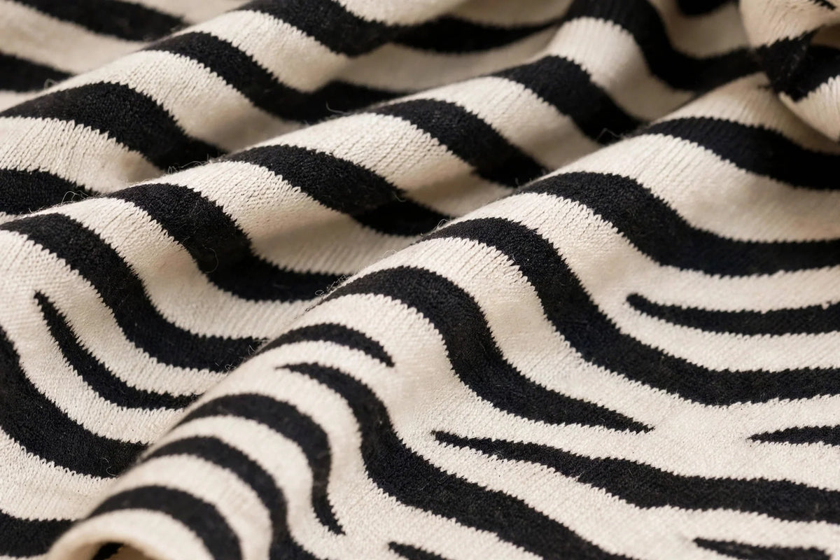 Zebra Stripe Jersey Knit — Pattern detail view