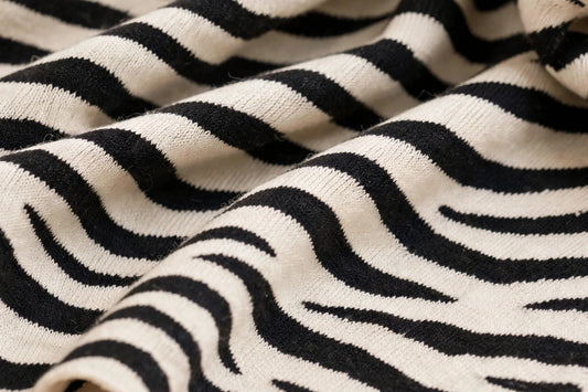 Zebra Stripe Jersey Knit — Pattern detail view
