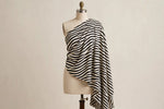 Zebra Stripe Jersey Knit — Draped view