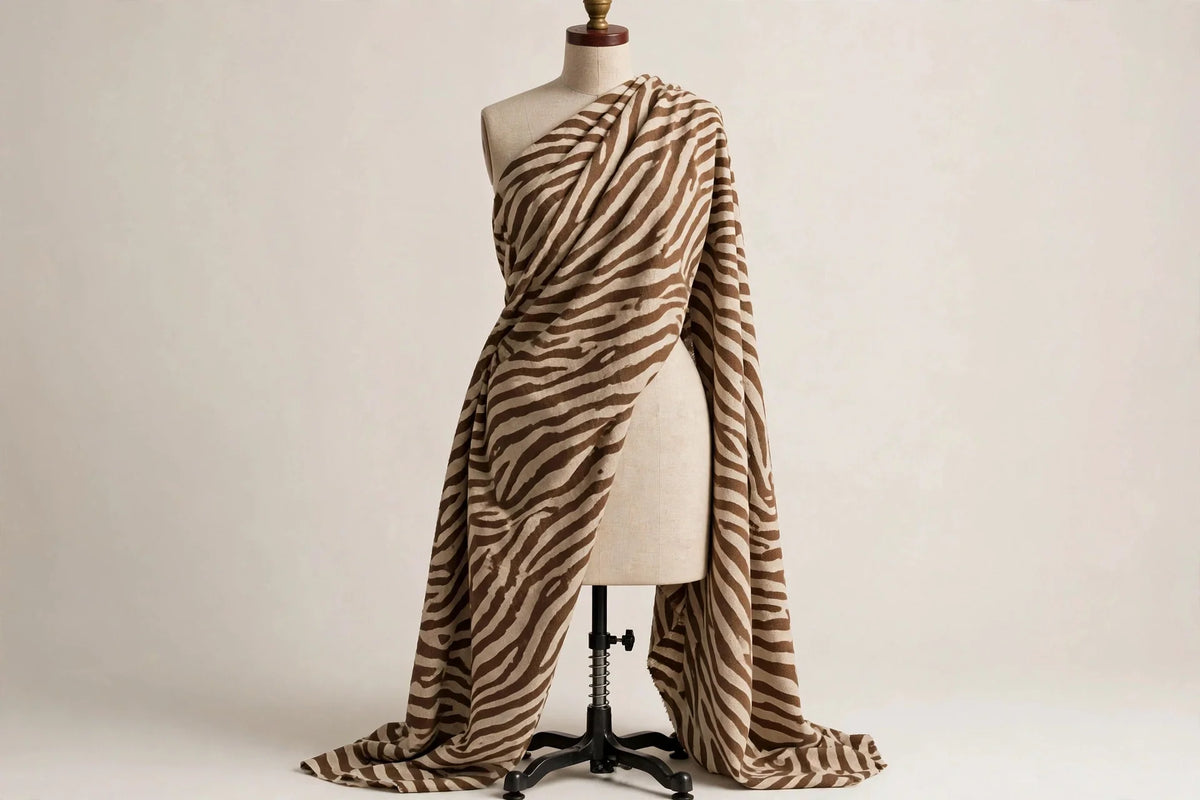 Zebra Trail Canvas — Draped view