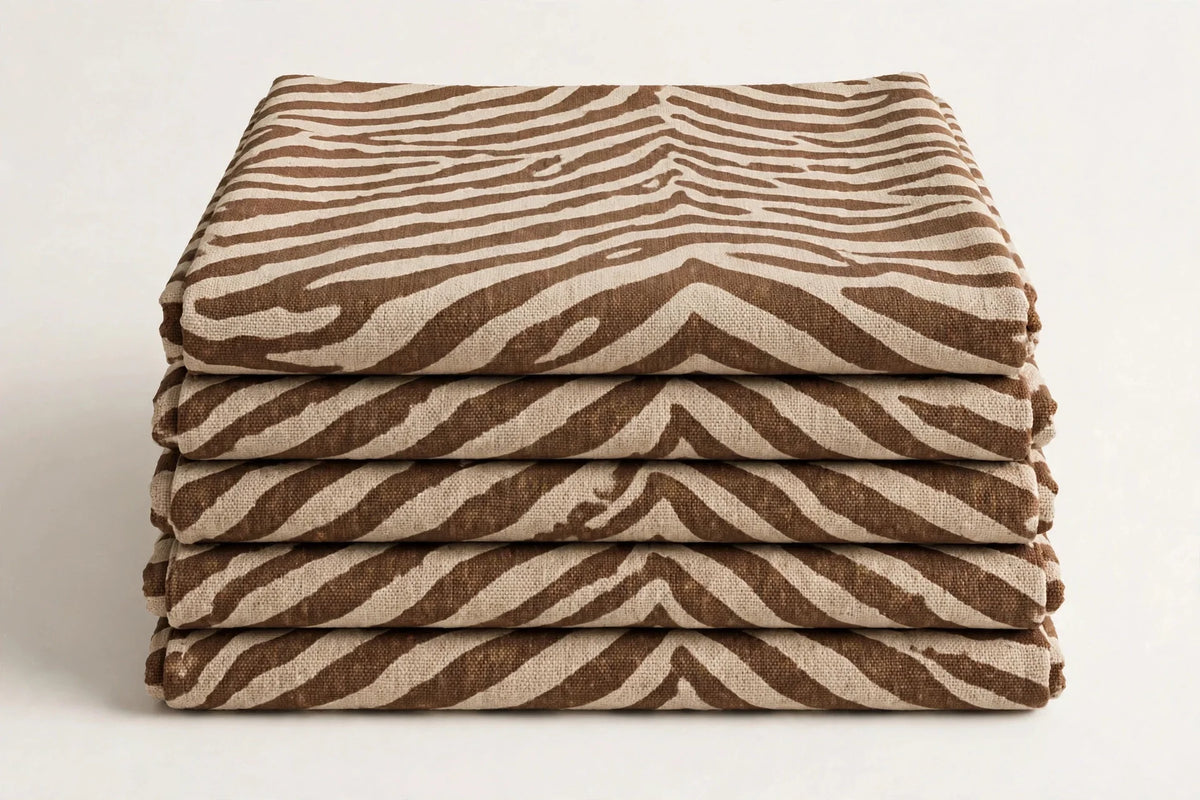 Zebra Trail Canvas — Folded stack view