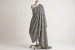 Zebra Tuxedo Cotton — Draped view